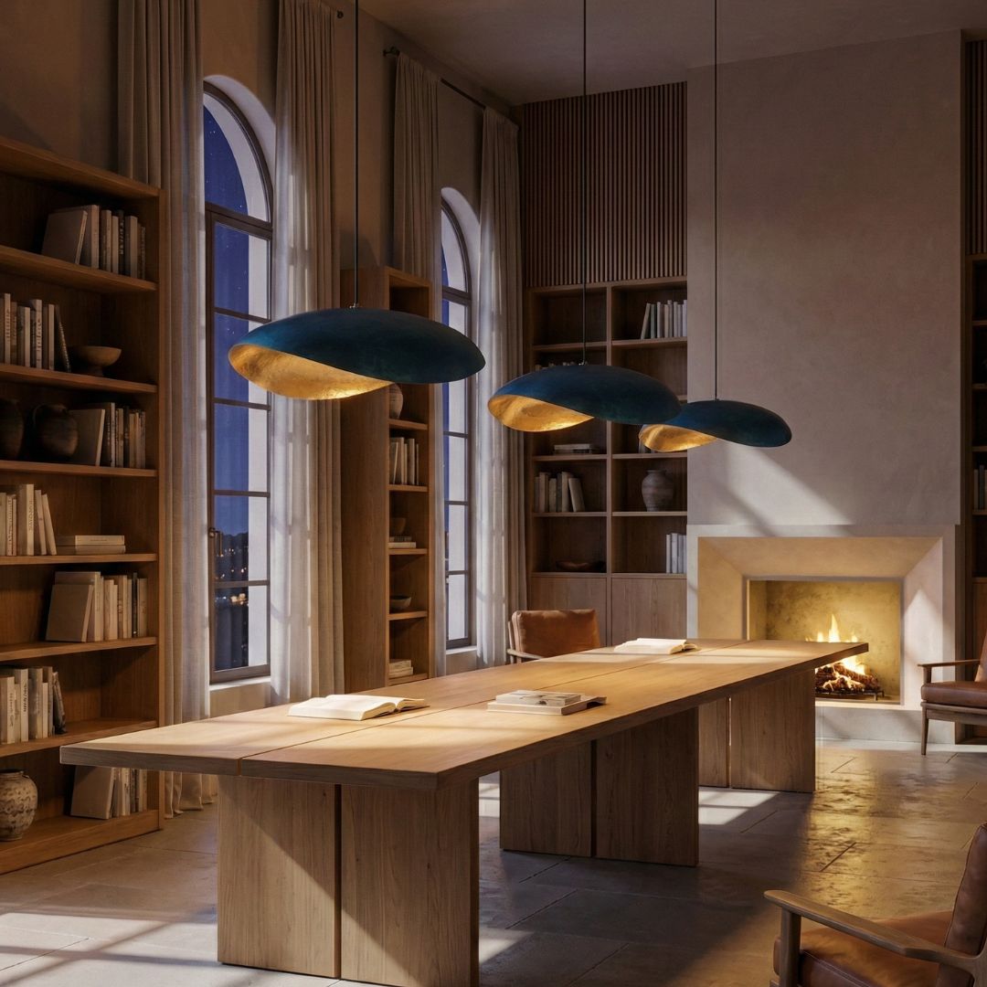 Lumina : Curved Copper Pendant Light