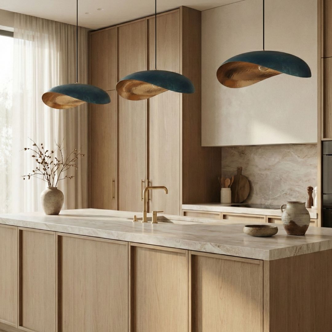 Lumina : Curved Copper Pendant Light