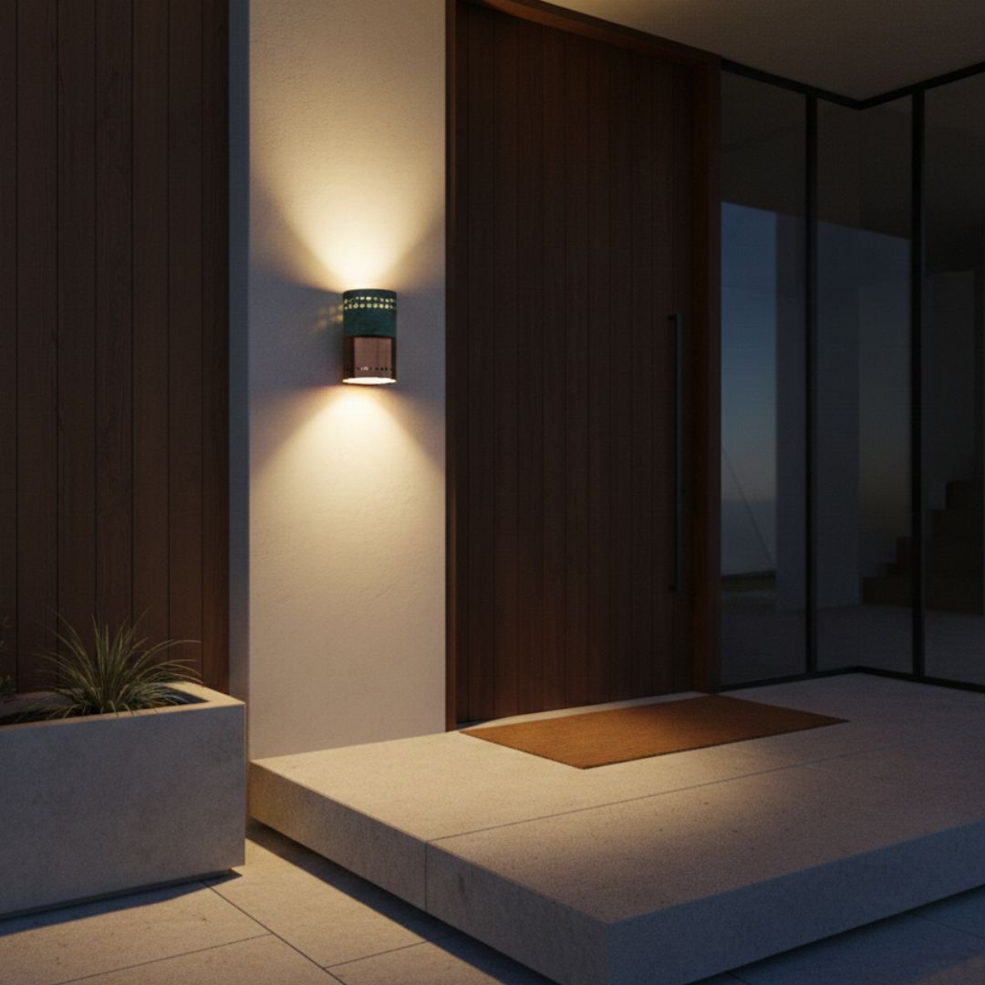 Lux : Copper Cutout Wall Sconce