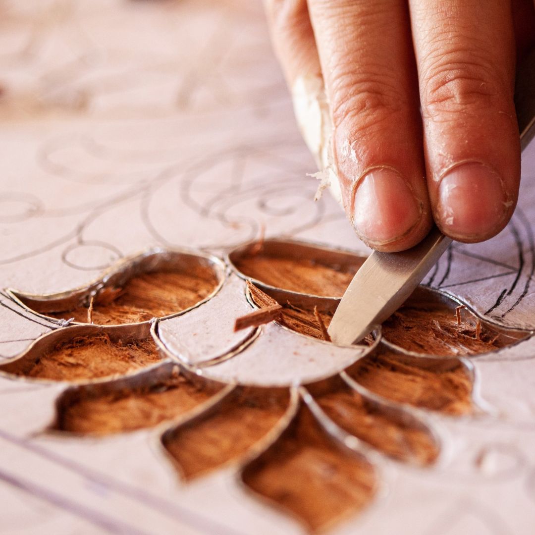 Moroccan Authentic Handmade Bone Inlay Table