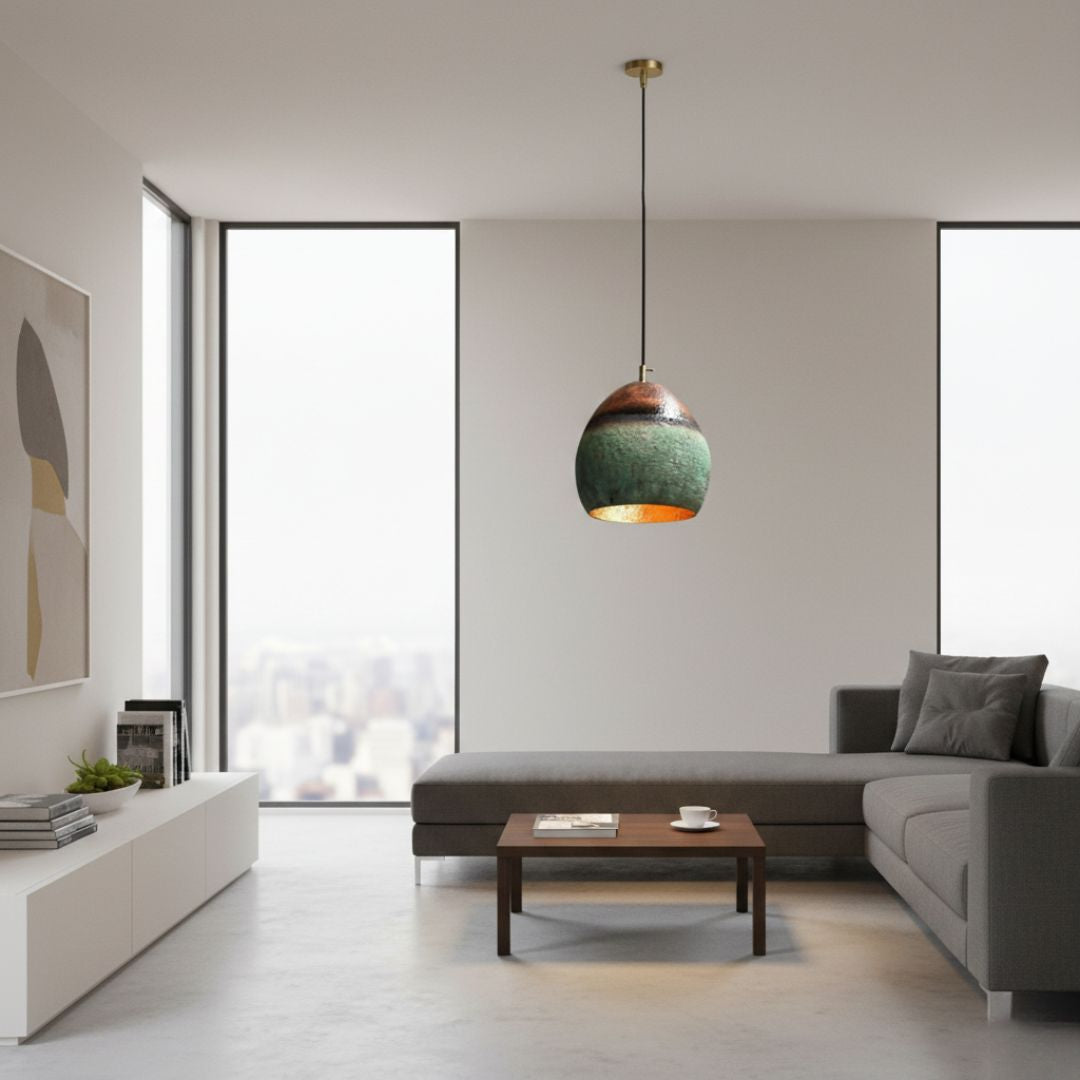 Taziri : Patina Copper Pendant Light Set Of 3