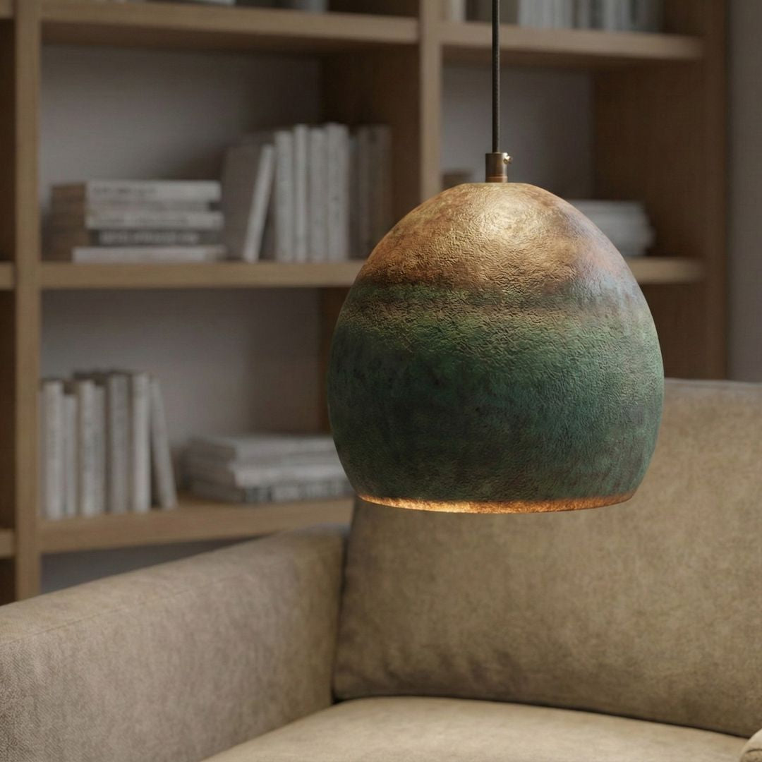 Taziri : Patina Copper Pendant Light Set Of 3